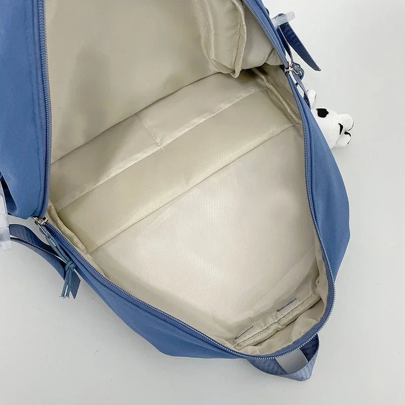 Lilacory Preppy-Style Schulrucksack