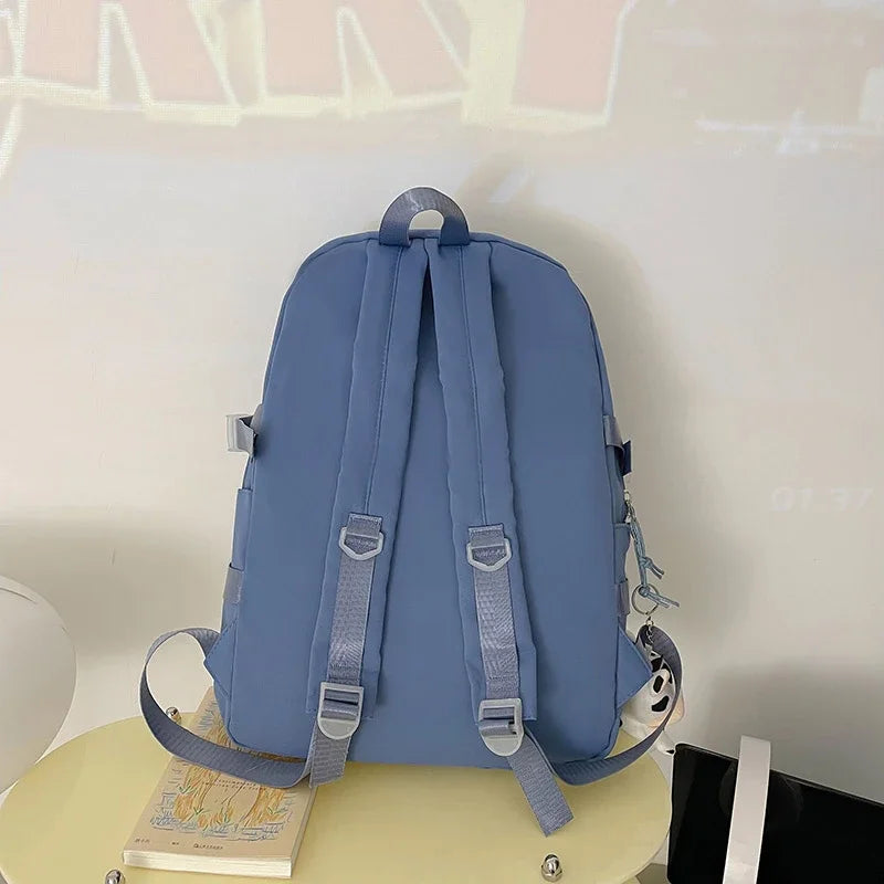 Lilacory Preppy-Style Schulrucksack