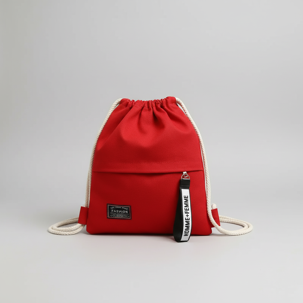 Linenovo Weiches Leinen-Zugbeutel-Rucksack