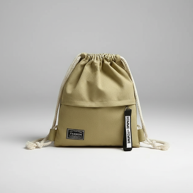 Linenovo Weiches Leinen-Zugbeutel-Rucksack