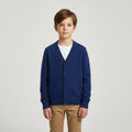 Langarm Strickjacke aus Materialmischung