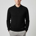 Langarm Strickpolo für Herren
