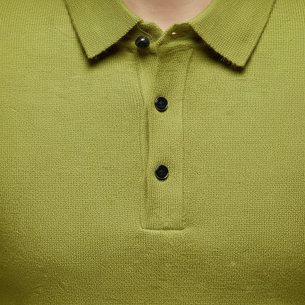 Langarm Strickpolo für Herren