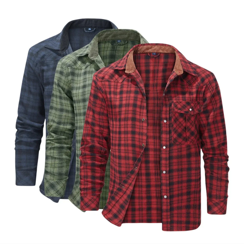 Langarm-Flanellhemd mit Karo-Muster