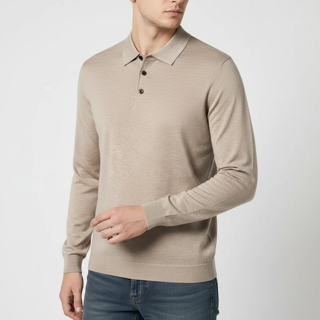 Langarm Polopullover für Herren
