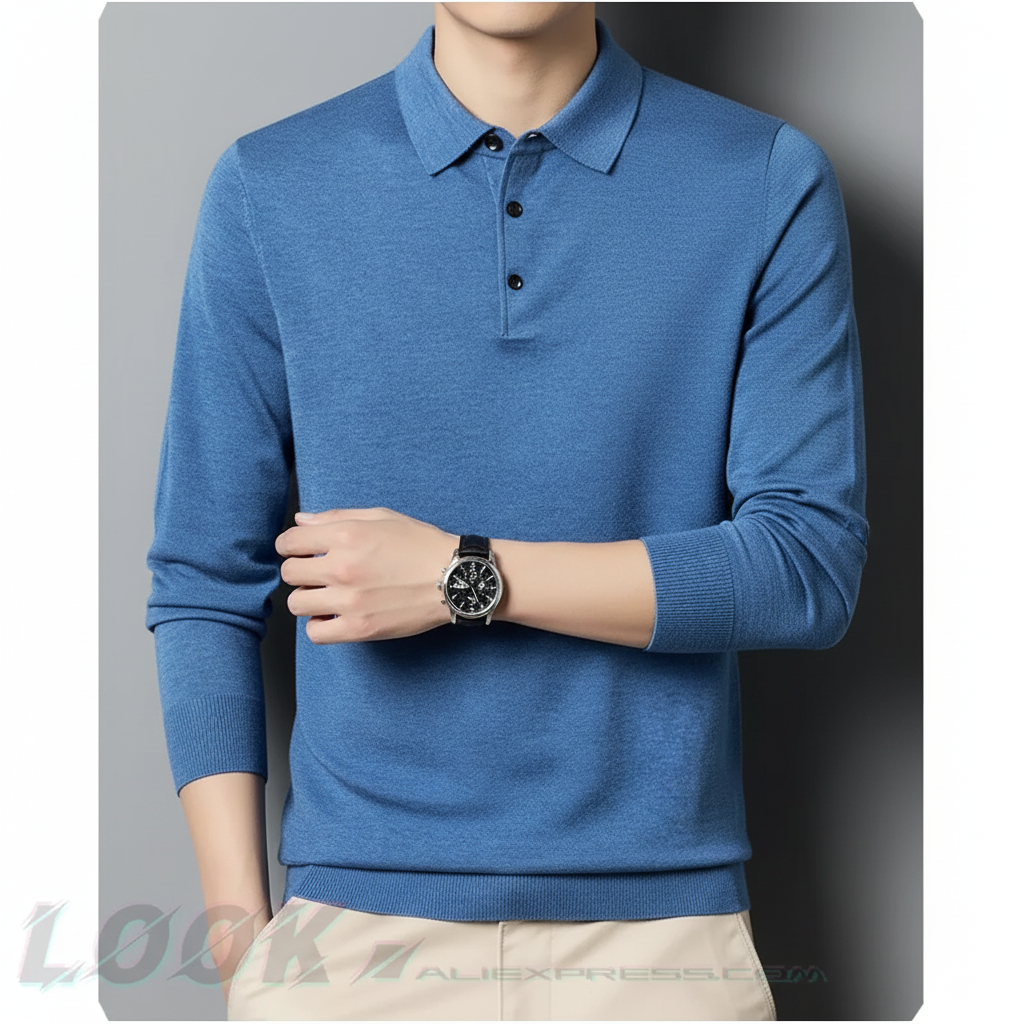 Langarm Polopullover für Herren