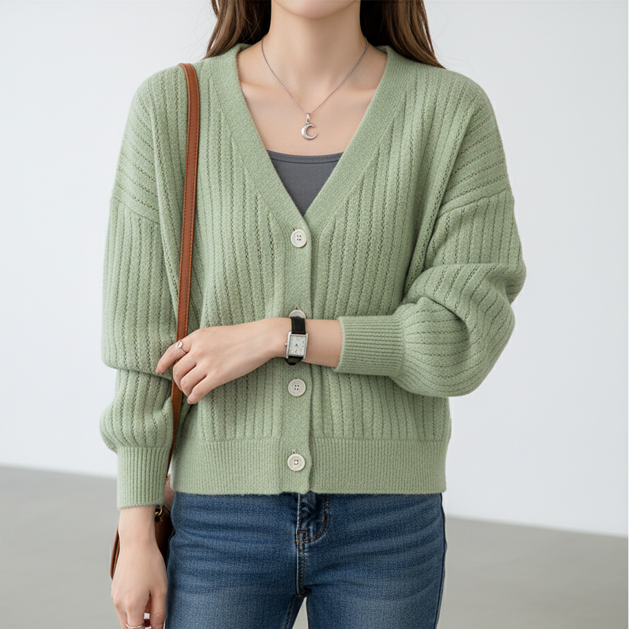 Locker geschnittene Strickjacke