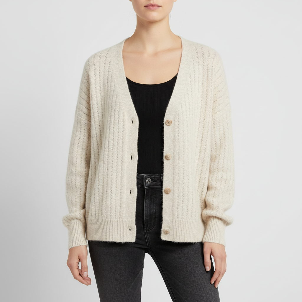 Locker geschnittene Strickjacke