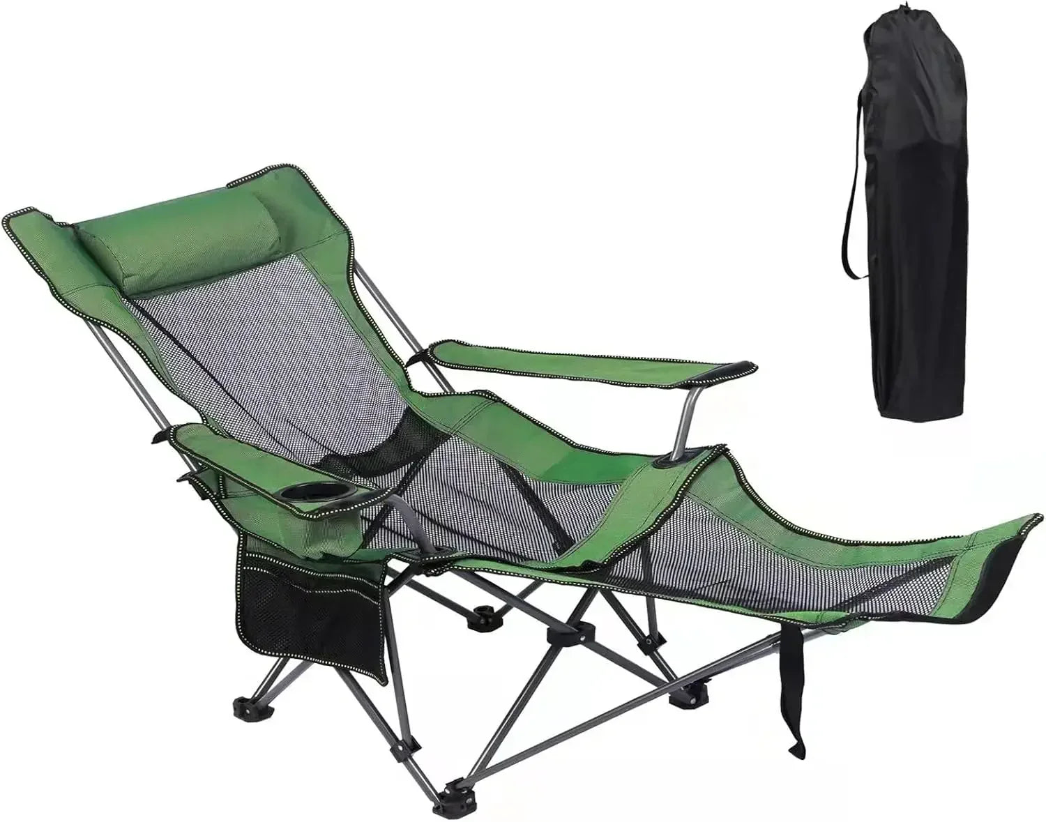 Loungevera Tragbarer Liegestuhl mit Fußstütze