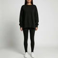 Lounxe Übergroße Sweatshirt- und Slim-Bein-Hose Set