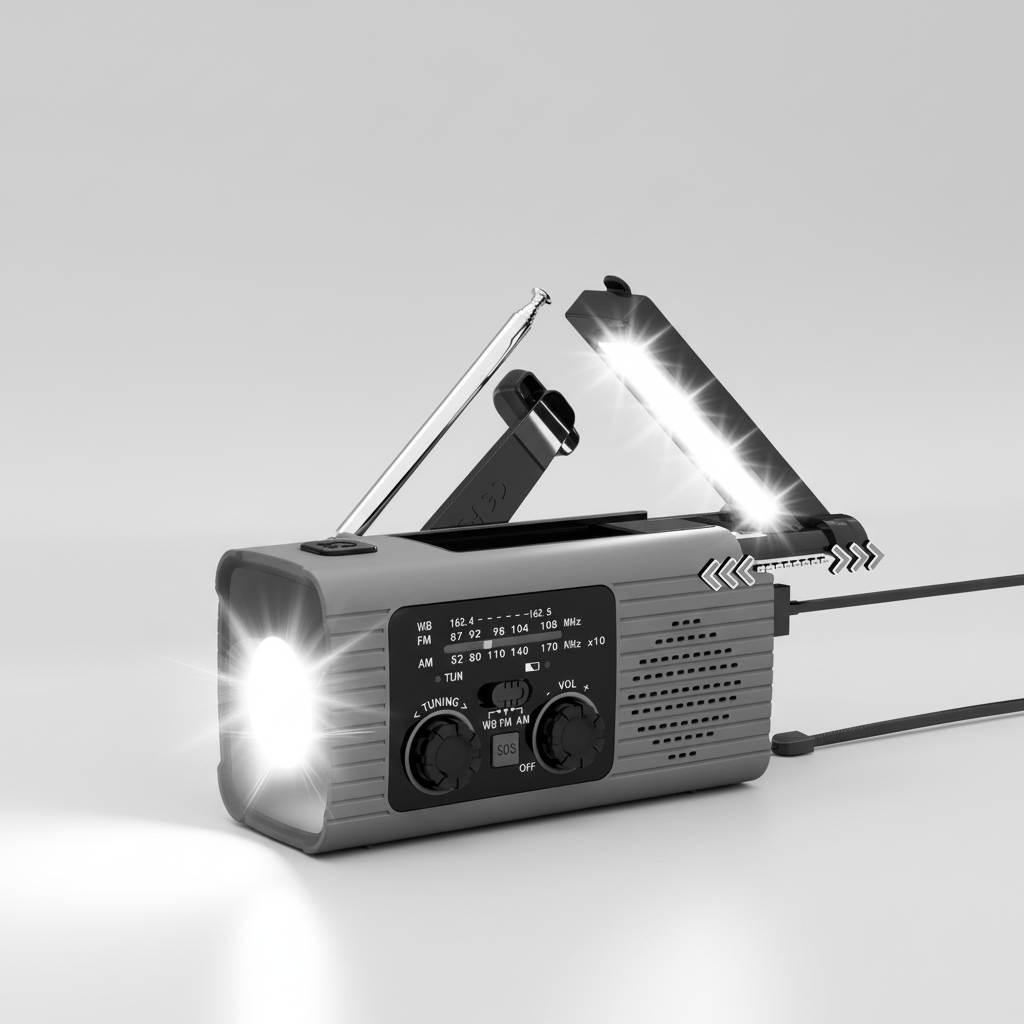 LuminCrank Handkurbel-Notfallradio