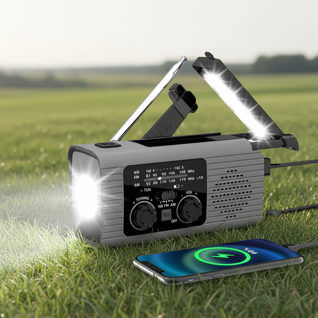 LuminCrank Handkurbel-Notfallradio