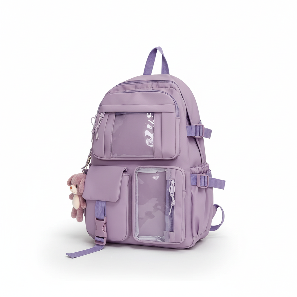 Lunaria Niedlicher Nylon-Schulrucksack
