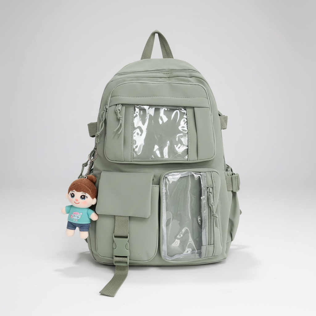 Lunaria Niedlicher Nylon-Schulrucksack