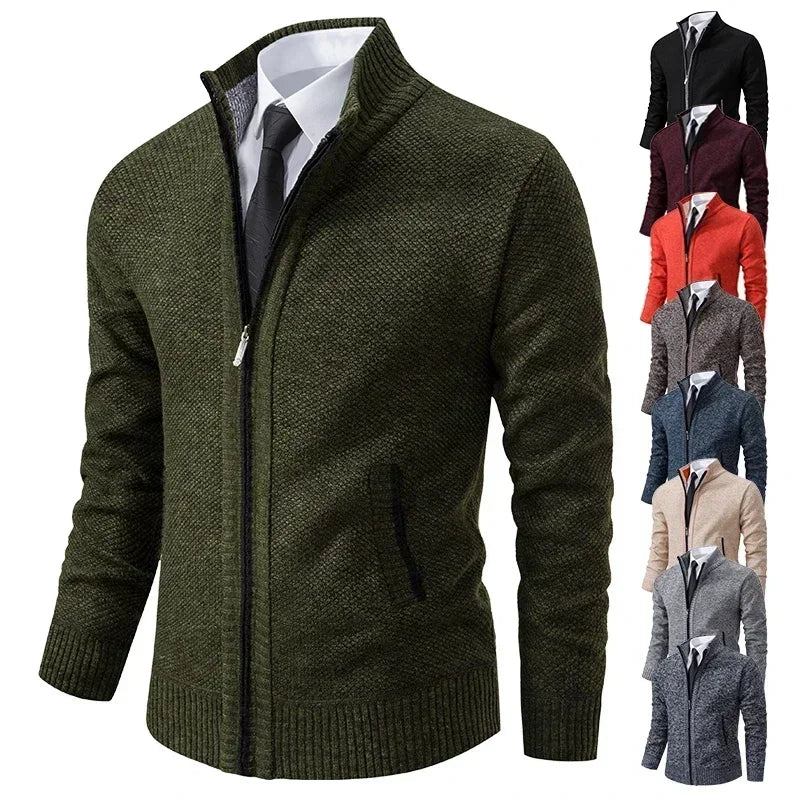 Herren Casual-Cardigan mit Reißverschluss