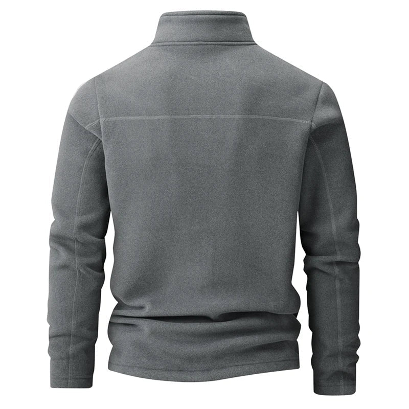 Herren Langarmshirt mit halbem Reißverschluss