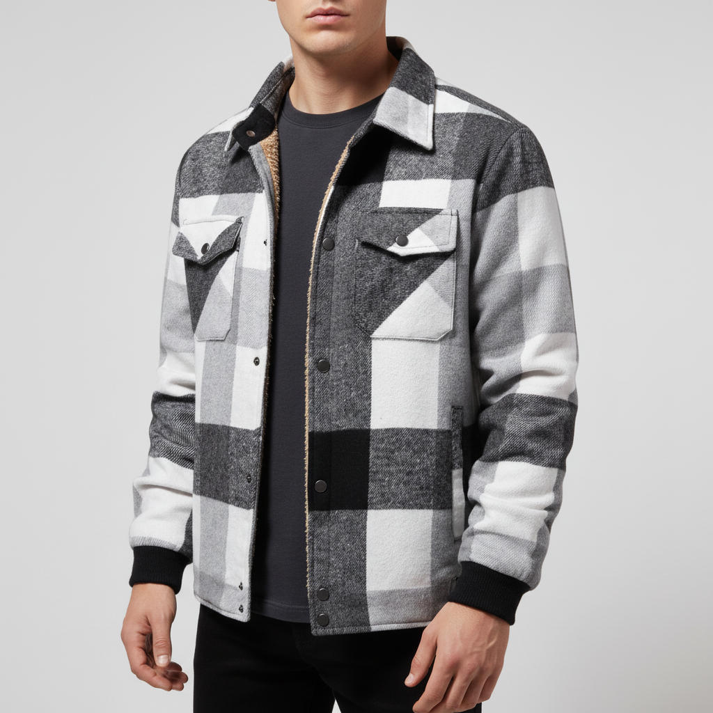 Herren Karohemd-Jacke S