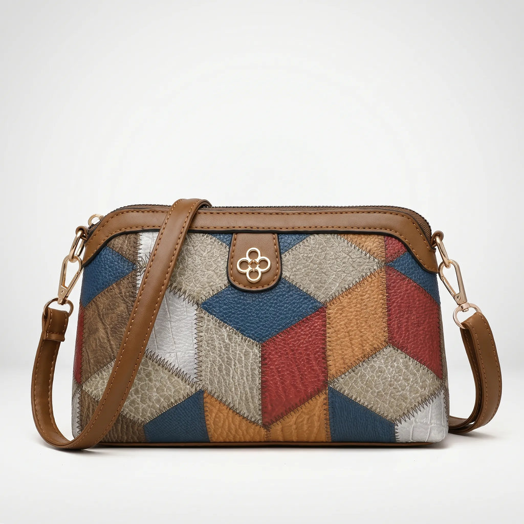 Mosaiqua Kleine Patchwork-Umhängetasche