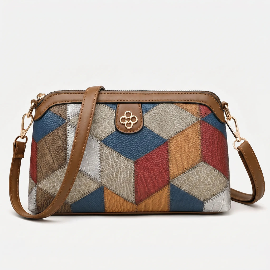 Mosaiqua Kleine Patchwork-Umhängetasche