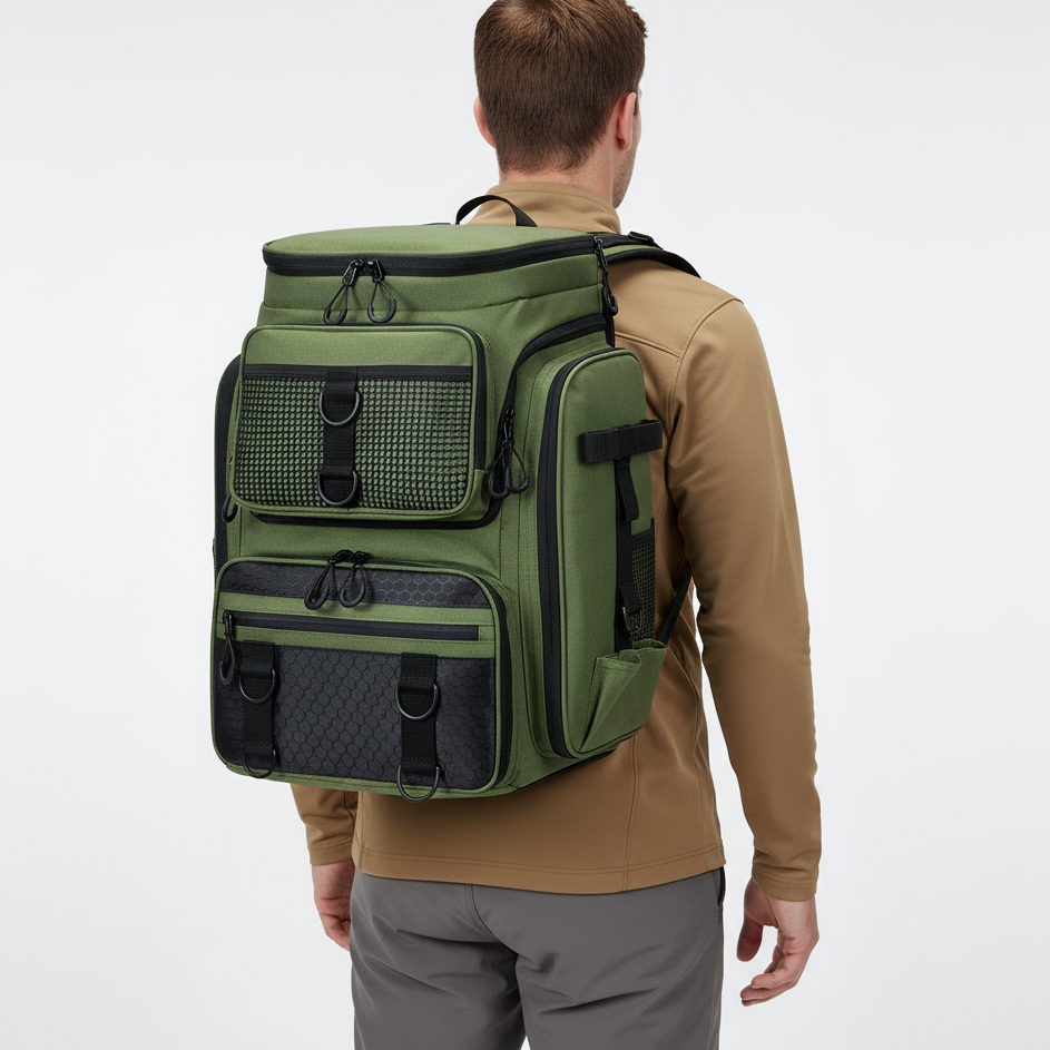 Multifunktionaler Angelrucksack