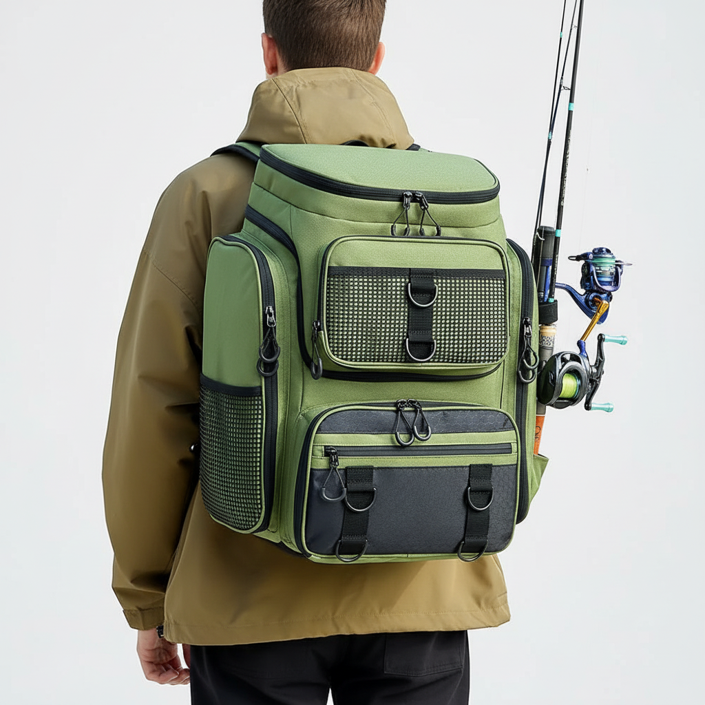 Multifunktionaler Angelrucksack
