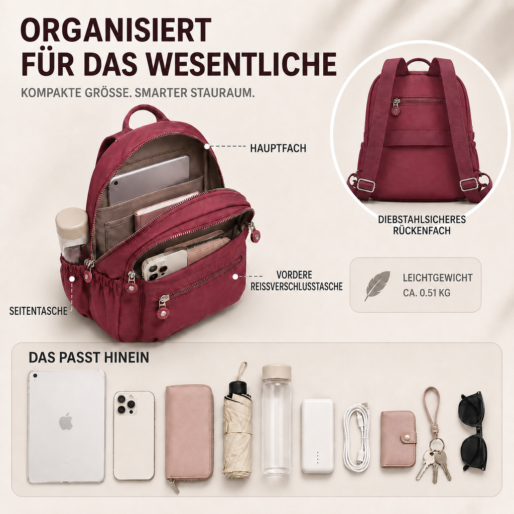 Nomadryx Ultraleichter Nylon-Tagesrucksack