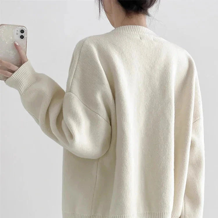 Rundhals-Strickcardigan