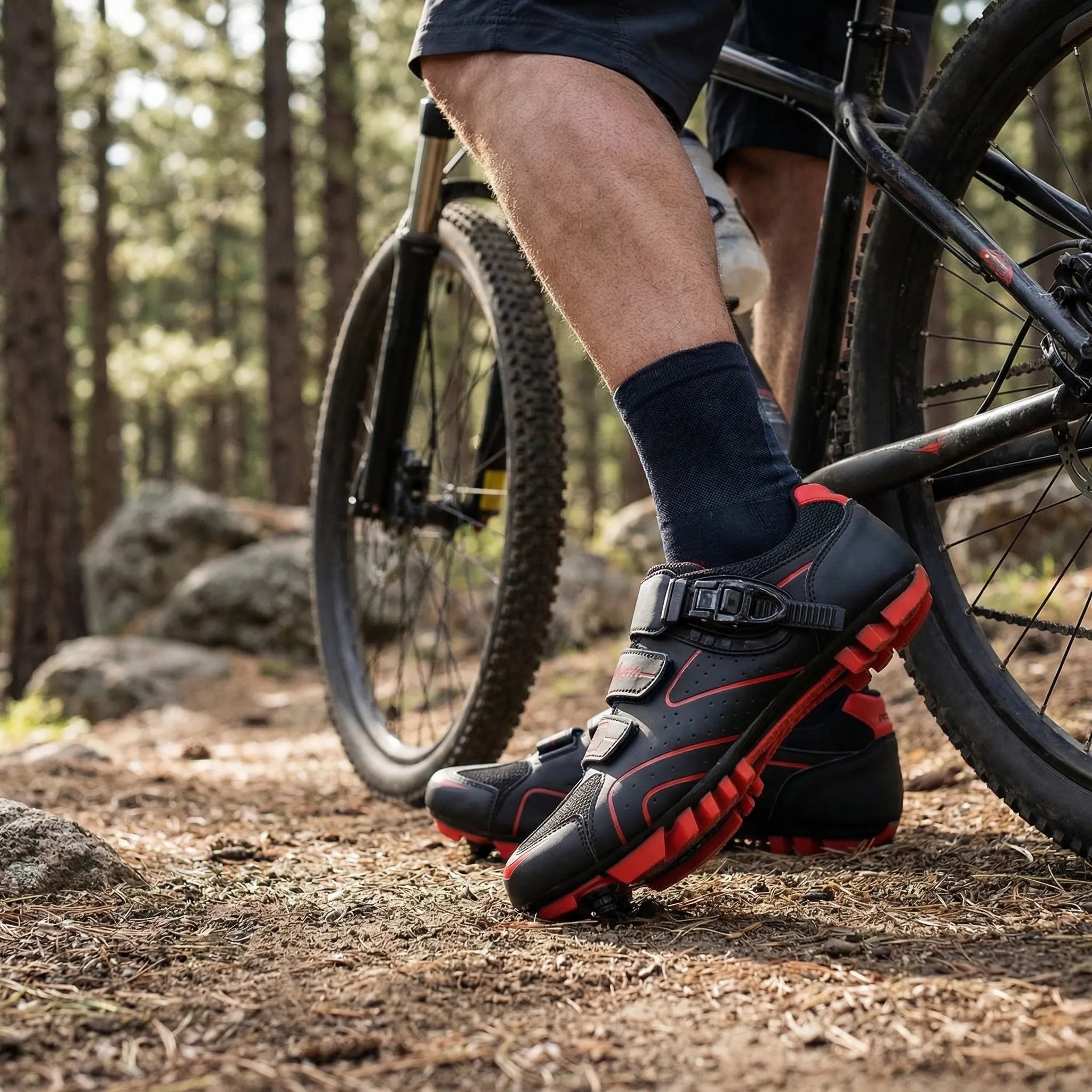 Pedalrift Herren-MTB-Radschuh mit Ratschenverschluss