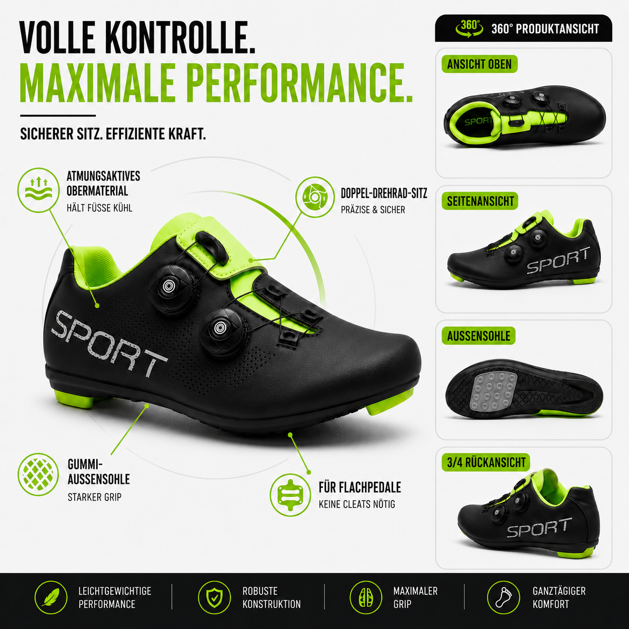 Pedalyx Flachpedal Schuh ohne Klickverbindung
