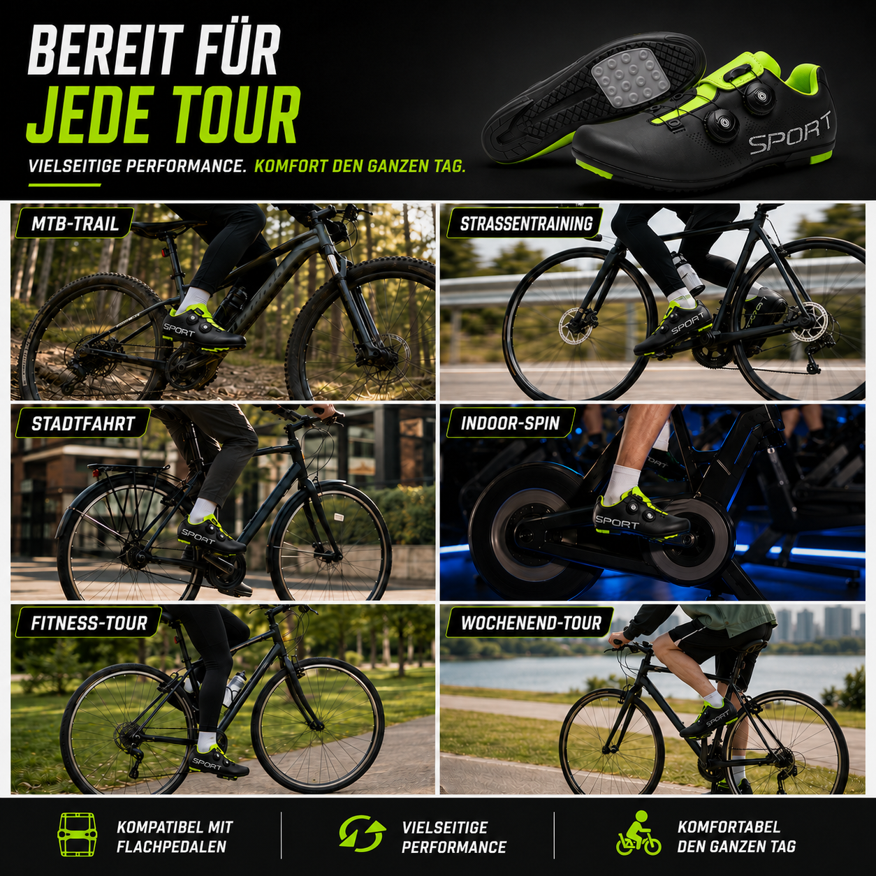 Pedalyx Flachpedal Schuh ohne Klickverbindung