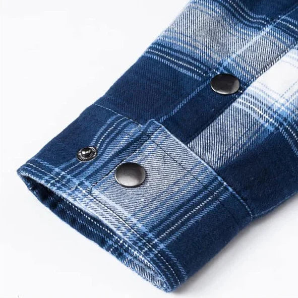 Flanelljacke mit Steppfutter
