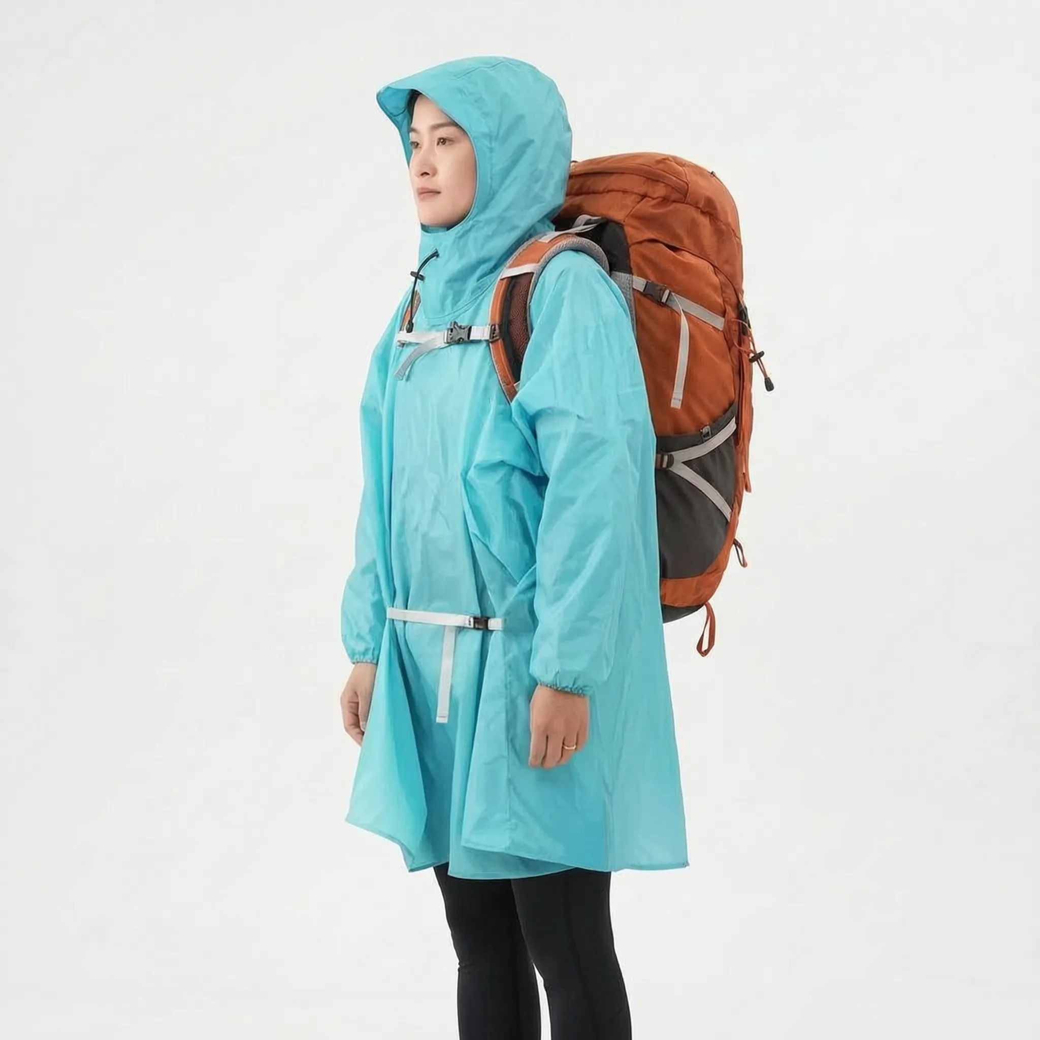 RainGuard Leichter Regenponcho Mit Ärmeln