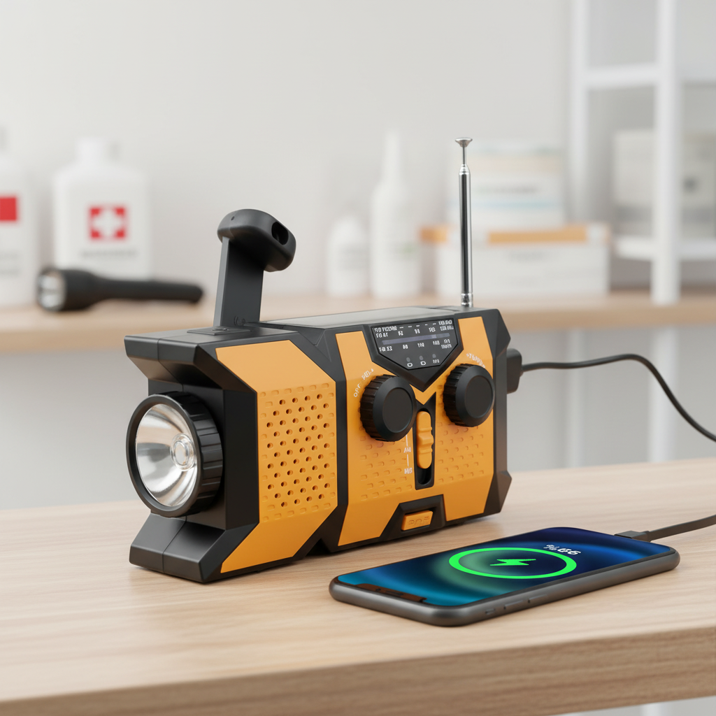 RescueLume Tragbares Kurbelradio