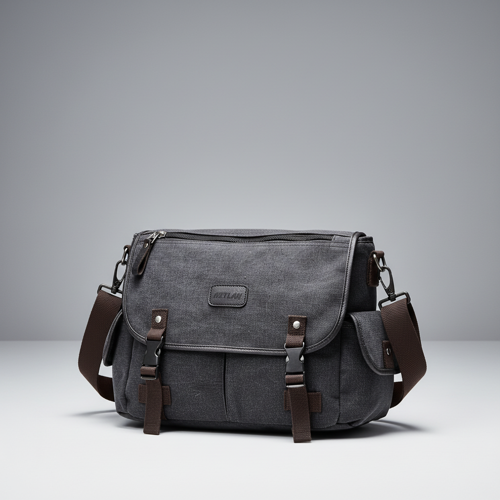 Retro Canvas Messenger Tasche