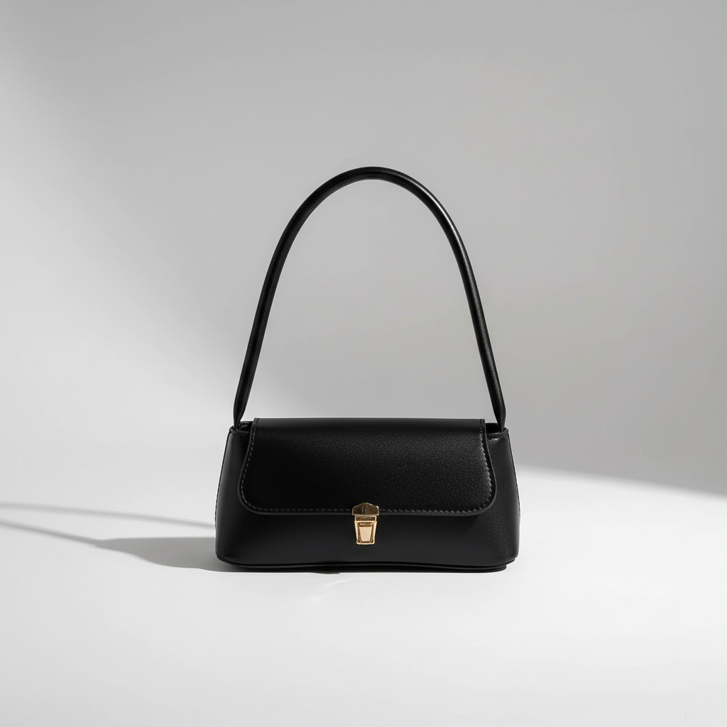 Retro Schulterhandtasche mit Überschlag