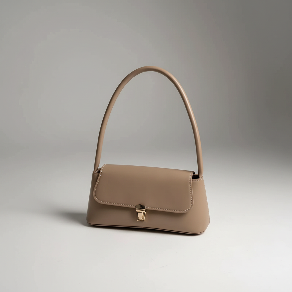 Retro Schulterhandtasche mit Überschlag