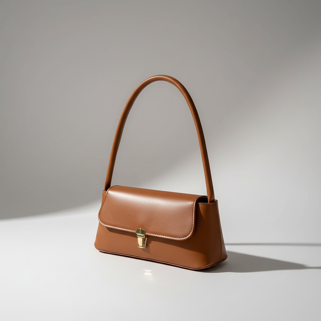 Retro Schulterhandtasche mit Überschlag
