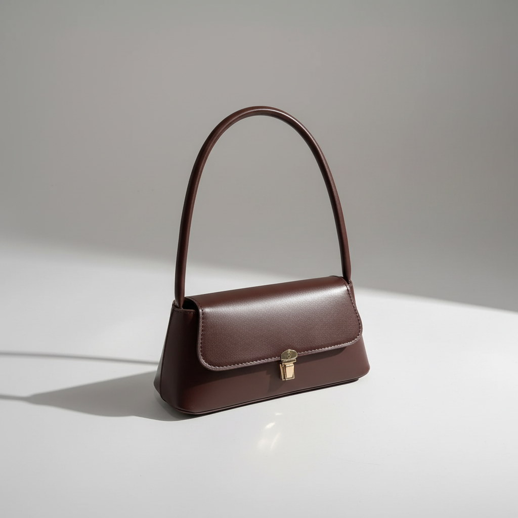 Retro Schulterhandtasche mit Überschlag