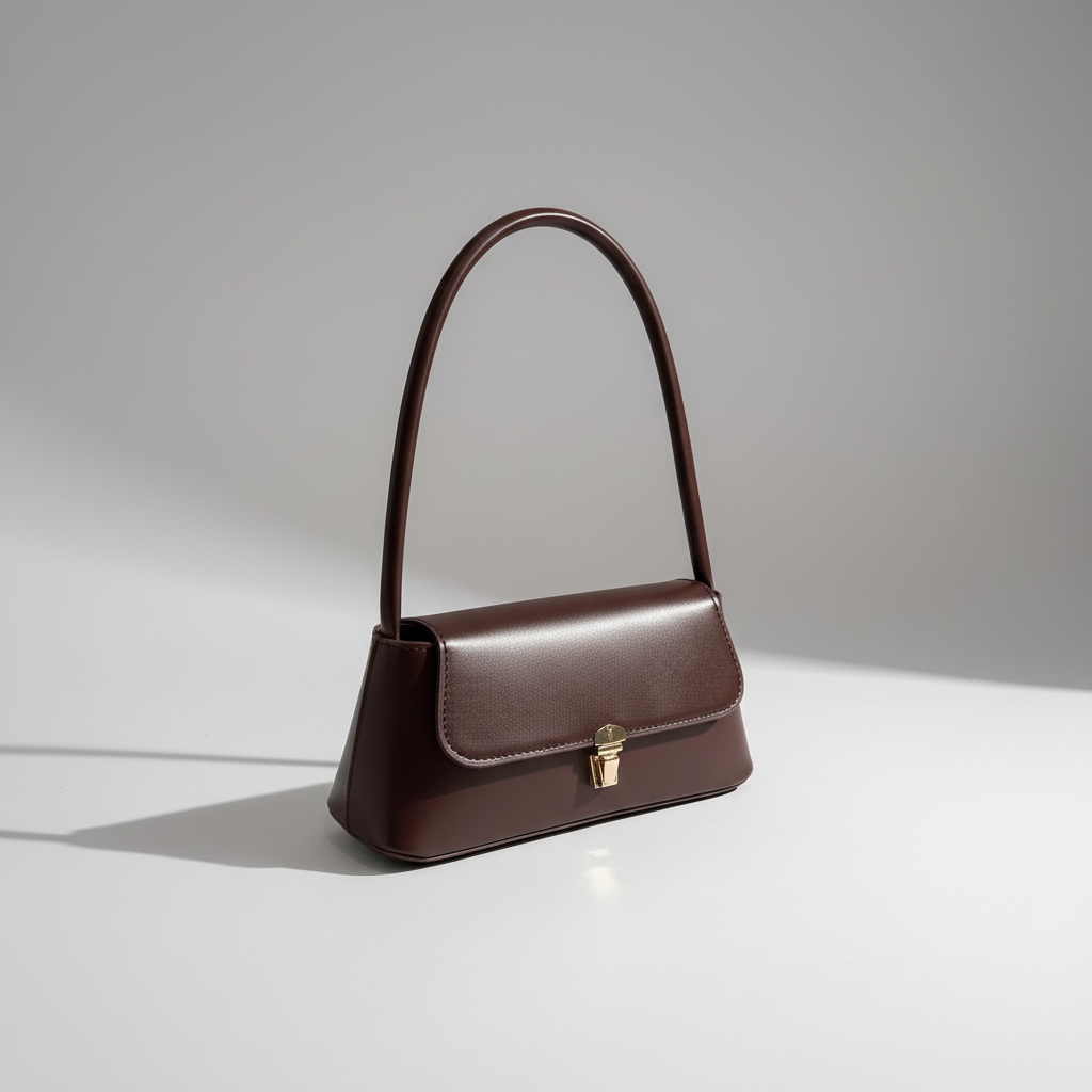 Retro Schulterhandtasche mit Überschlag