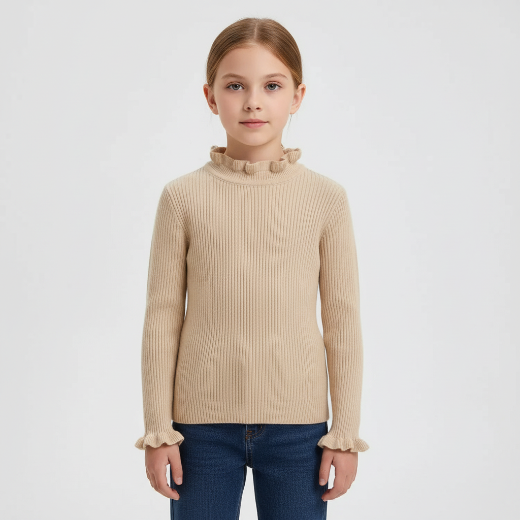 Gerippter Strickpullover