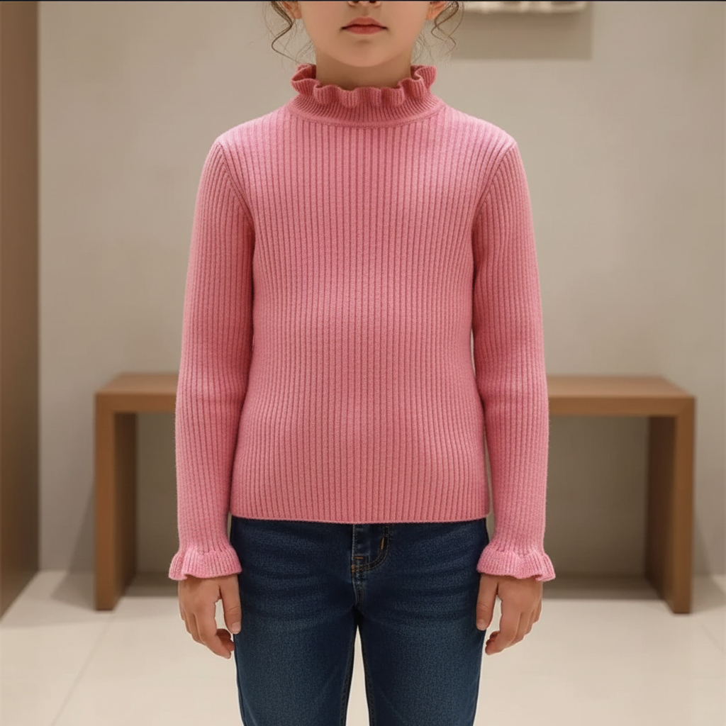 Gerippter Strickpullover