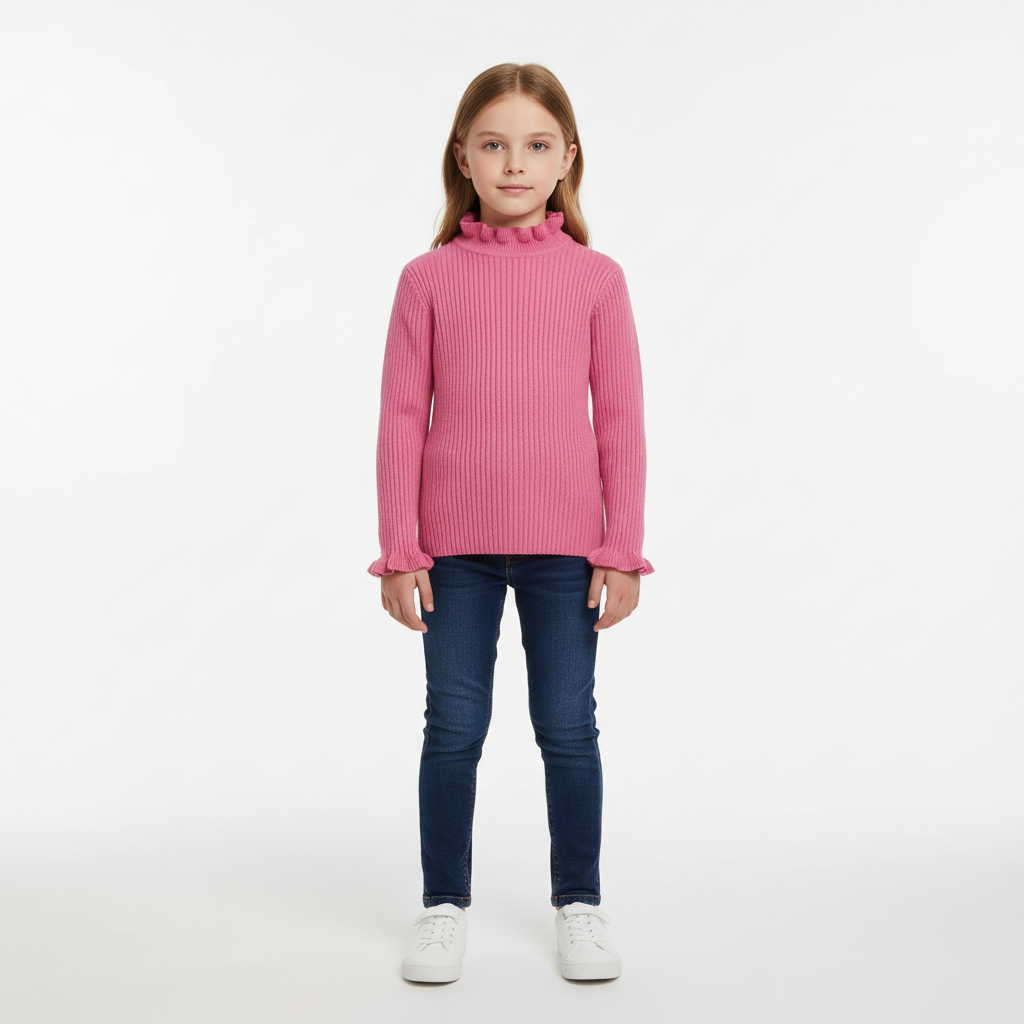 Gerippter Strickpullover