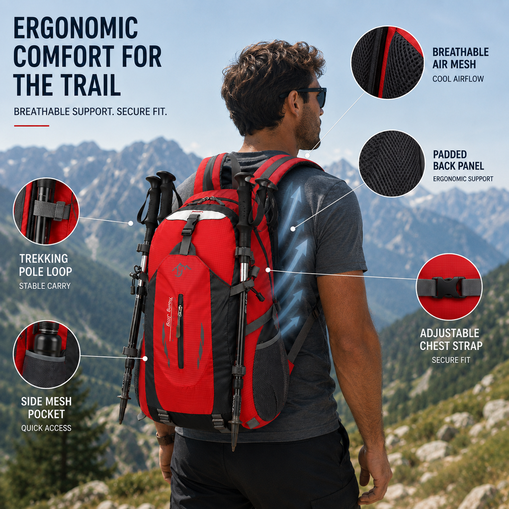 Roamvex Leichter Mehrzweck-Outdoor-Rucksack