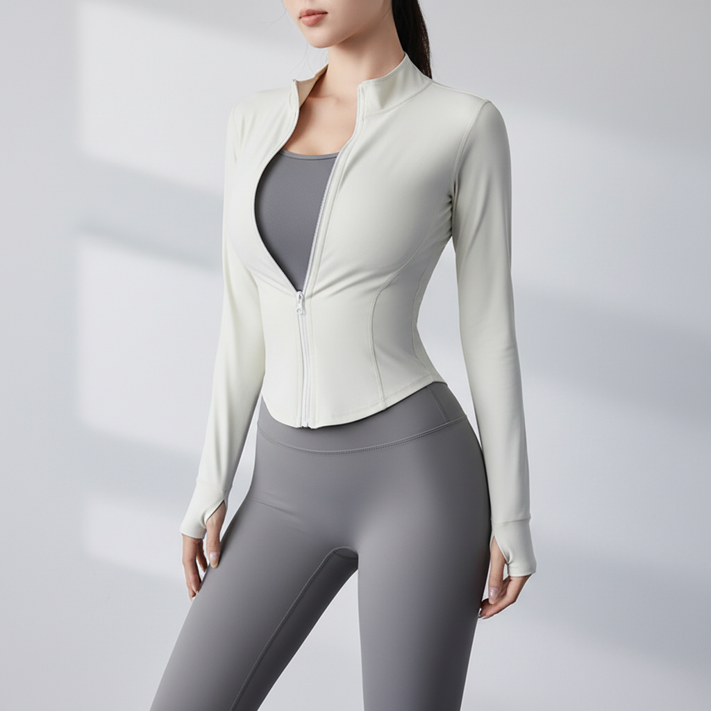 Sculptiva Kurze Figurbetonte Yoga-Jacke