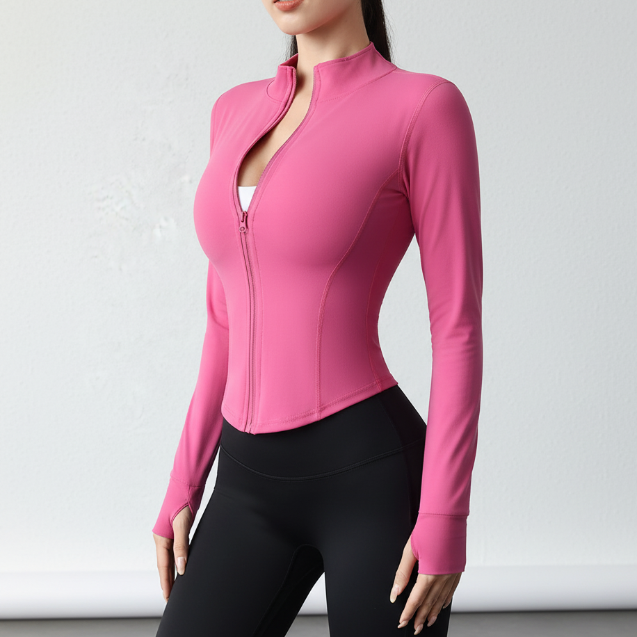 Sculptiva Kurze Figurbetonte Yoga-Jacke
