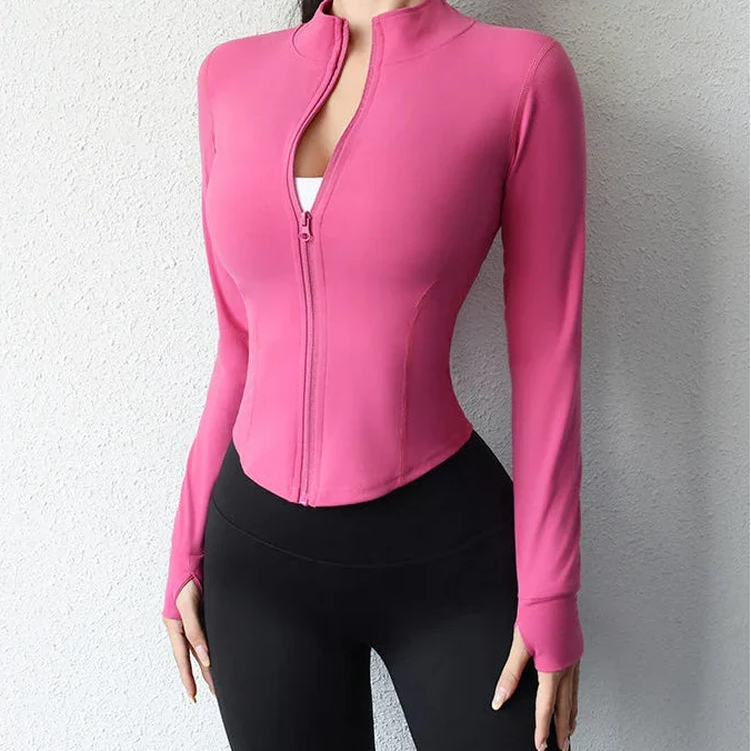 Sculptiva Kurze Figurbetonte Yoga-Jacke