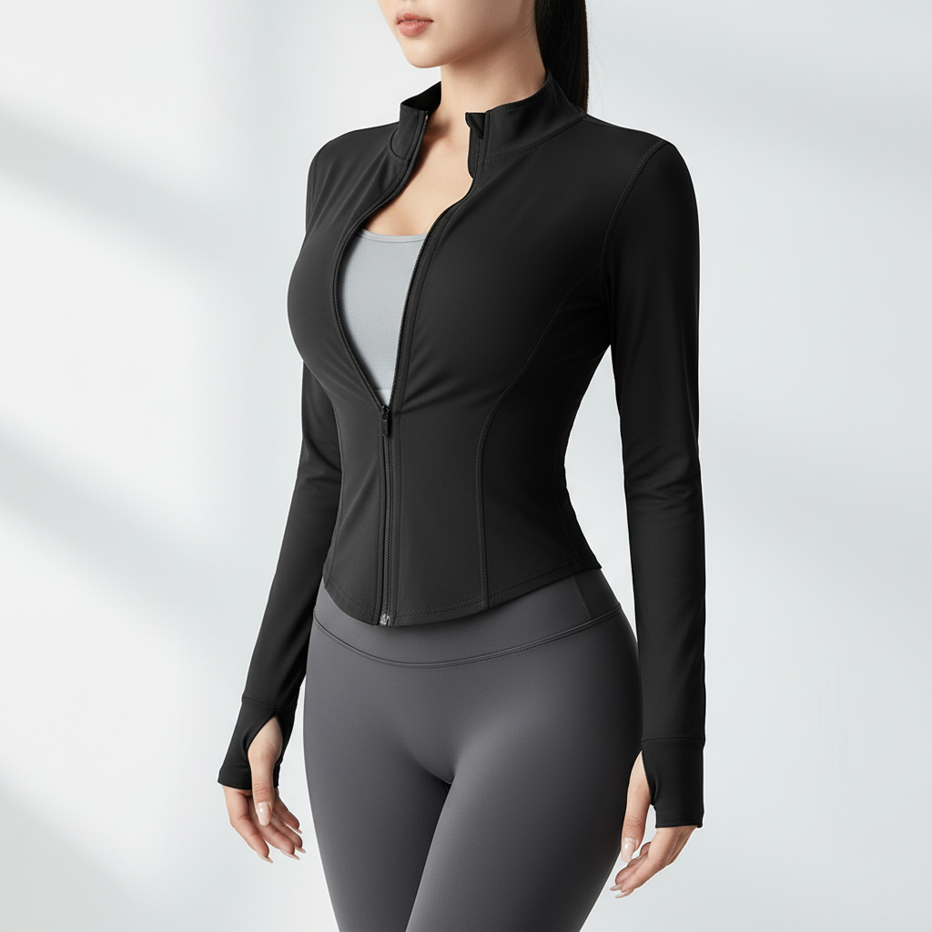Sculptiva Kurze Figurbetonte Yoga-Jacke