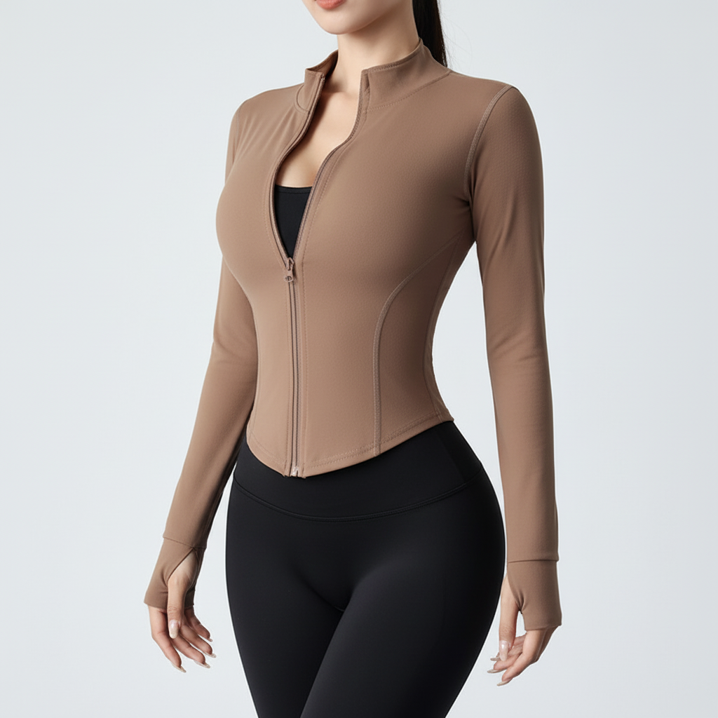 Sculptiva Kurze Figurbetonte Yoga-Jacke