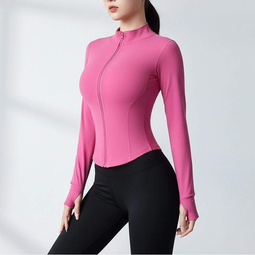 Sculptiva Kurze Figurbetonte Yoga-Jacke