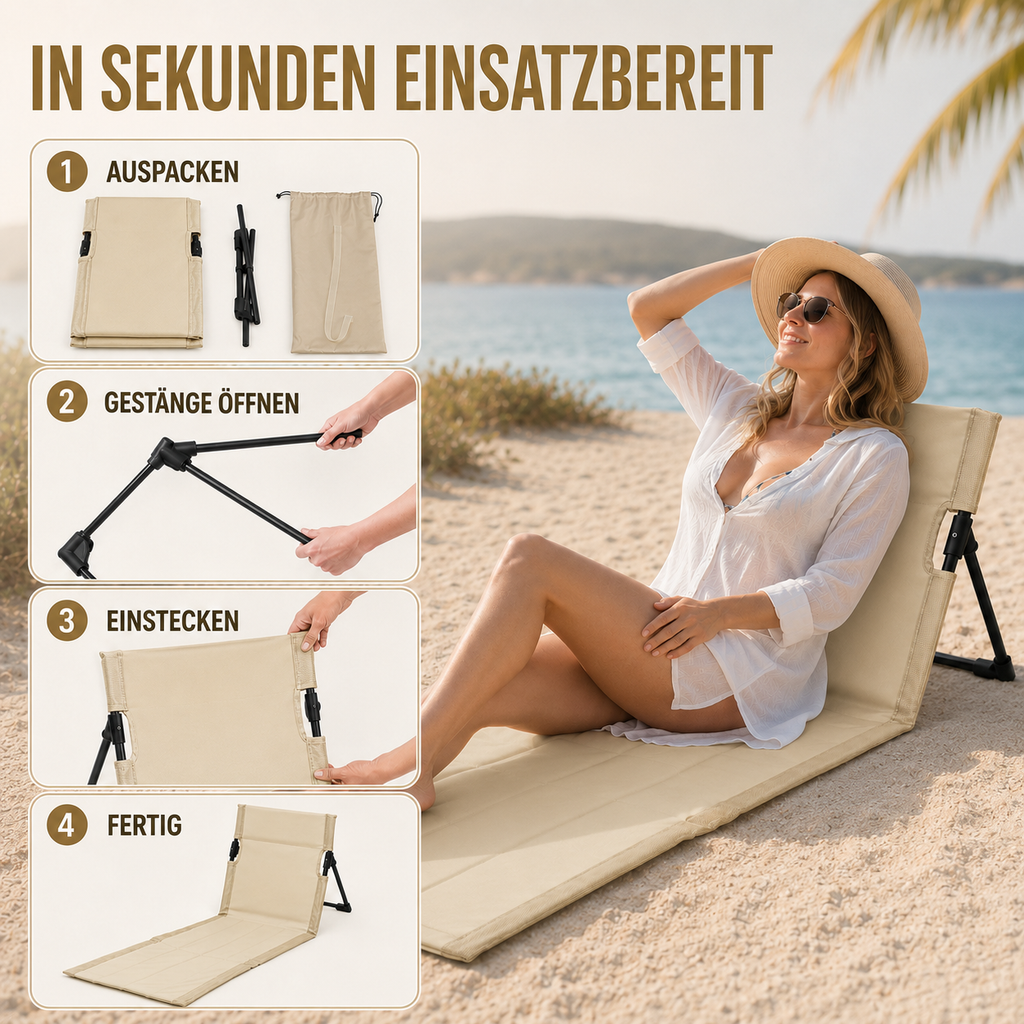 SeablissFold Faltbarer Bodenliegestuhl